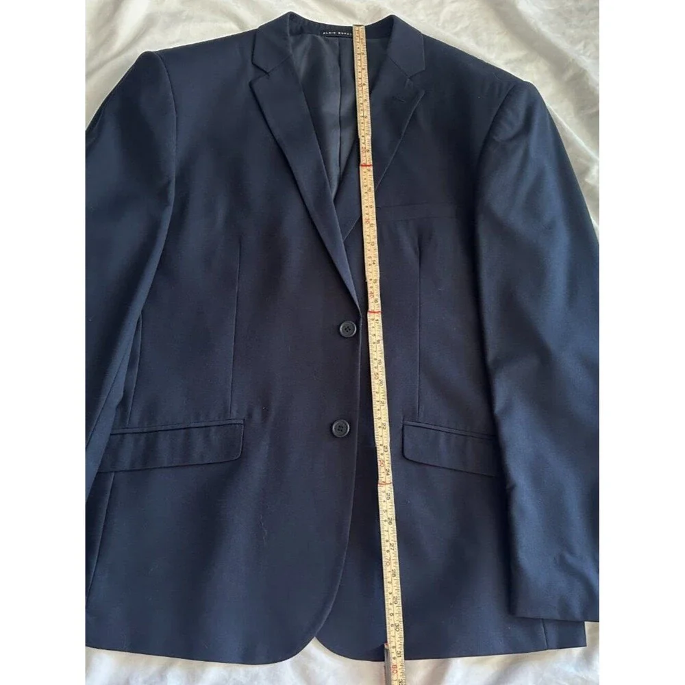 Vintage Alain Dupetit Paris Navy Blazer 48R 42W Men’s Suit Jacket Classic Wool